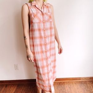 plaid tank maxi dress
